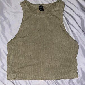 Shein ribbed green tank